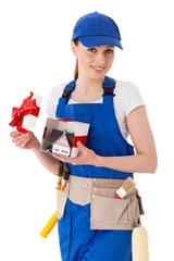 Female construction worker.