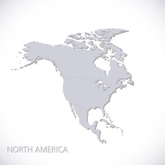 Obraz premium North America Map. Vector illustration