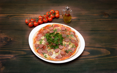 PIADINA WITH MOZZARELLA WURSTEL AND PARSLEY