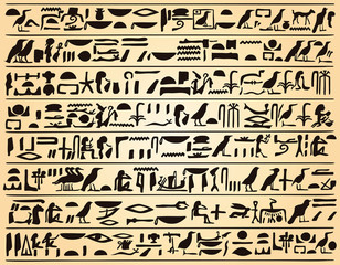 Fototapeta na wymiar Egyptian hieroglyphs