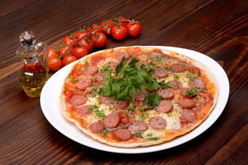 PIADINA WITH MOZZARELLA WURSTEL AND PARSLEY