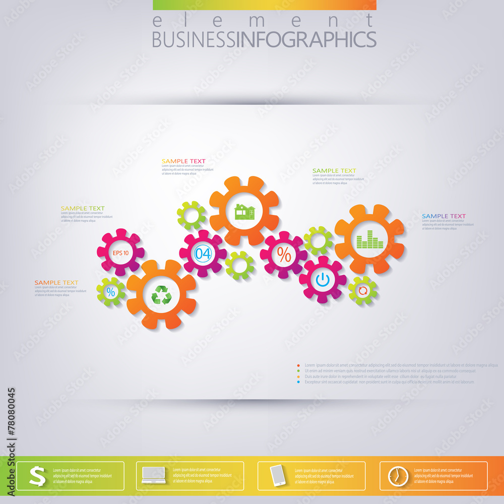 Poster Modern 3D template infographic . Can be used for workflow layout