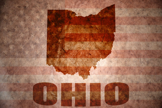 Vintage ohio map