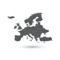 Europe map vector illustration