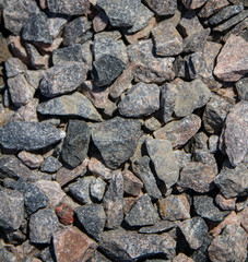 Texture of stone rubble, surface with a large number of stones