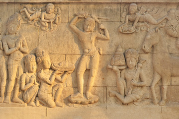 Fototapeta na wymiar Khmer Art Ancient temple, Cambodia.
