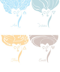 Air, water, fire, earth. Element.