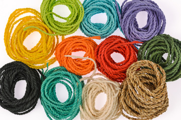 colorful rope  made from mulberry paper