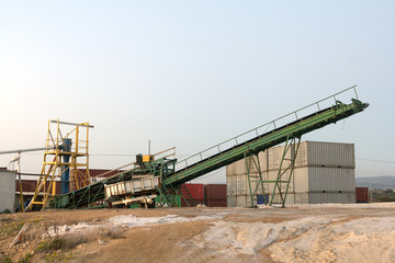 Fototapeta na wymiar Plant for the extraction of salt