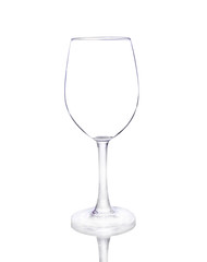 Empty wine glass. isolated on a white background