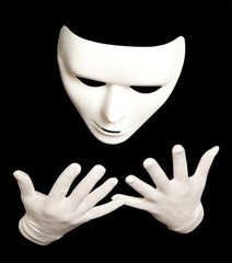 White theatrical mask