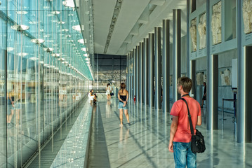 Tourists in the Acropolis Museum