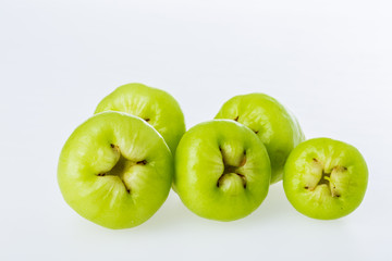 rose apple on white background
