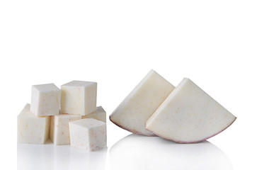 taro isolated on white background
