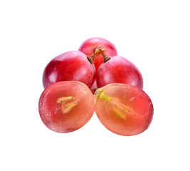 red grape isolated on white