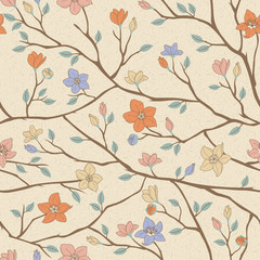 elegant spring vintage seamless pattern