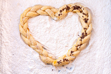 heart shape  pastry