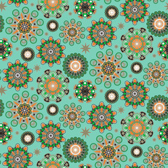 ornate colorful seamless floral pattern