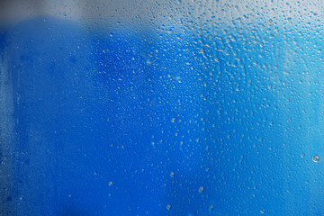 Glass with natural water drops