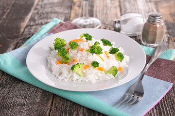 rice and vegetables