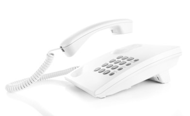 Telephone set isolated on white