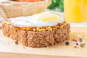 Sandwich with fried eggs