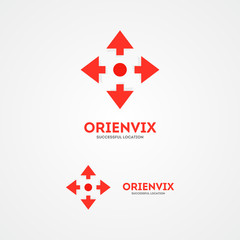 Vector logo of compass rose