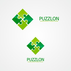 Set of puzzle  logo for design template elements