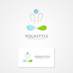 Logo man in yoga pose