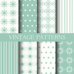 blue vintage patterns