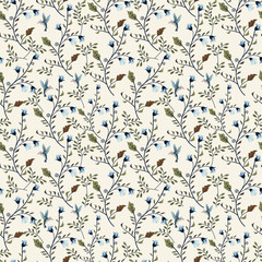 colorful adorable seamless floral pattern