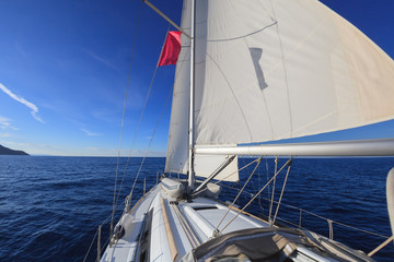 Sailing boat in the sea