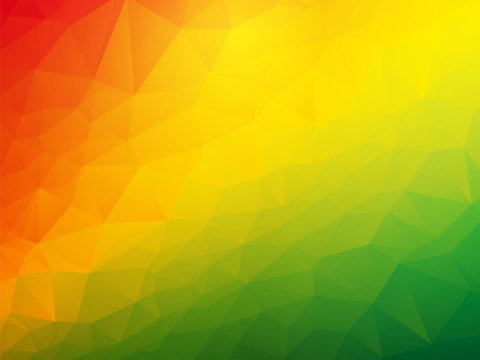 abstract triangular red yellow green background