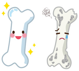 健康な骨と弱い骨