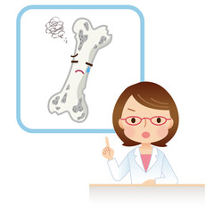 骨粗鬆症　説明する医師