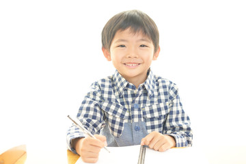 勉強する男の子