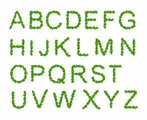  Green Leaves font, st. patrick day, clover font