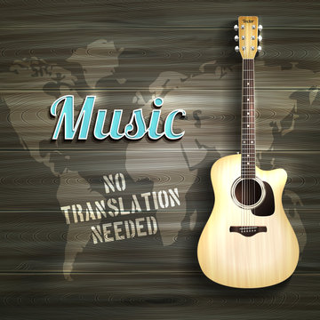 Guitar Wooden Backround