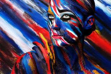 Body art on man
