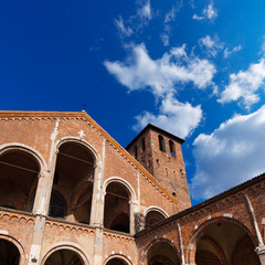 Fototapeta na wymiar Basilica of Saint Ambrogio Milano Italy