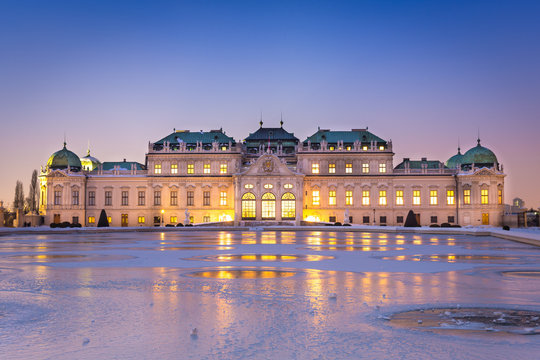Schloss Belvedere zur Winterzeit, Wien