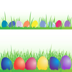 Colored Easter eggs, vector set
