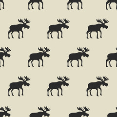 seamless pattern, moose