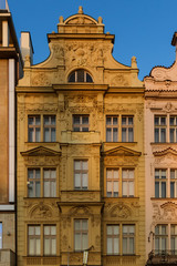 Fototapeta na wymiar Jugendstilhäuser, klassizistische, Fassaden, Pilsen