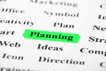 Obraz premium Planning