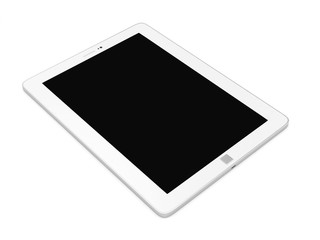 Modern Tablet PC with Blank Screen isolated on white background