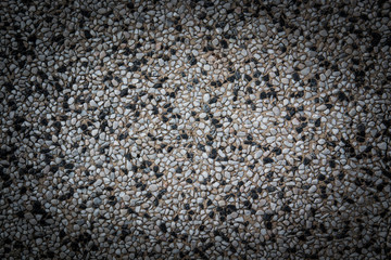 Closeup of gravel wall