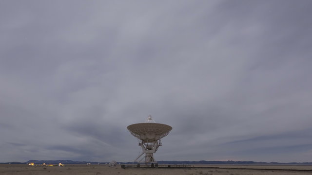 4K Time lapse zoom out Very Large Array Radio Telescopes