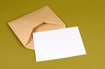 Envelope with blank message greeting post card invite or invitation photo