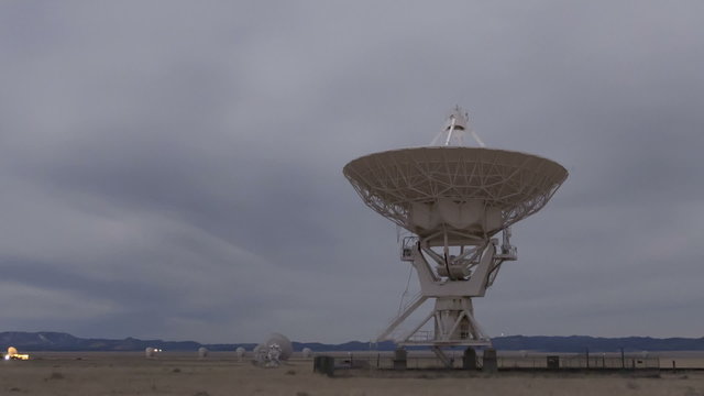 Time lapse Very Large Array Radio Telescopes moving